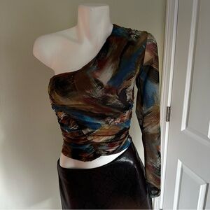 Fashion Nova Artistic Multicolor Blouse